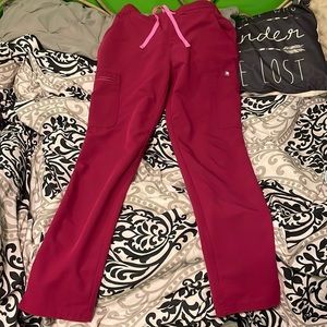 Small pink Figs YOLA scrub pants
